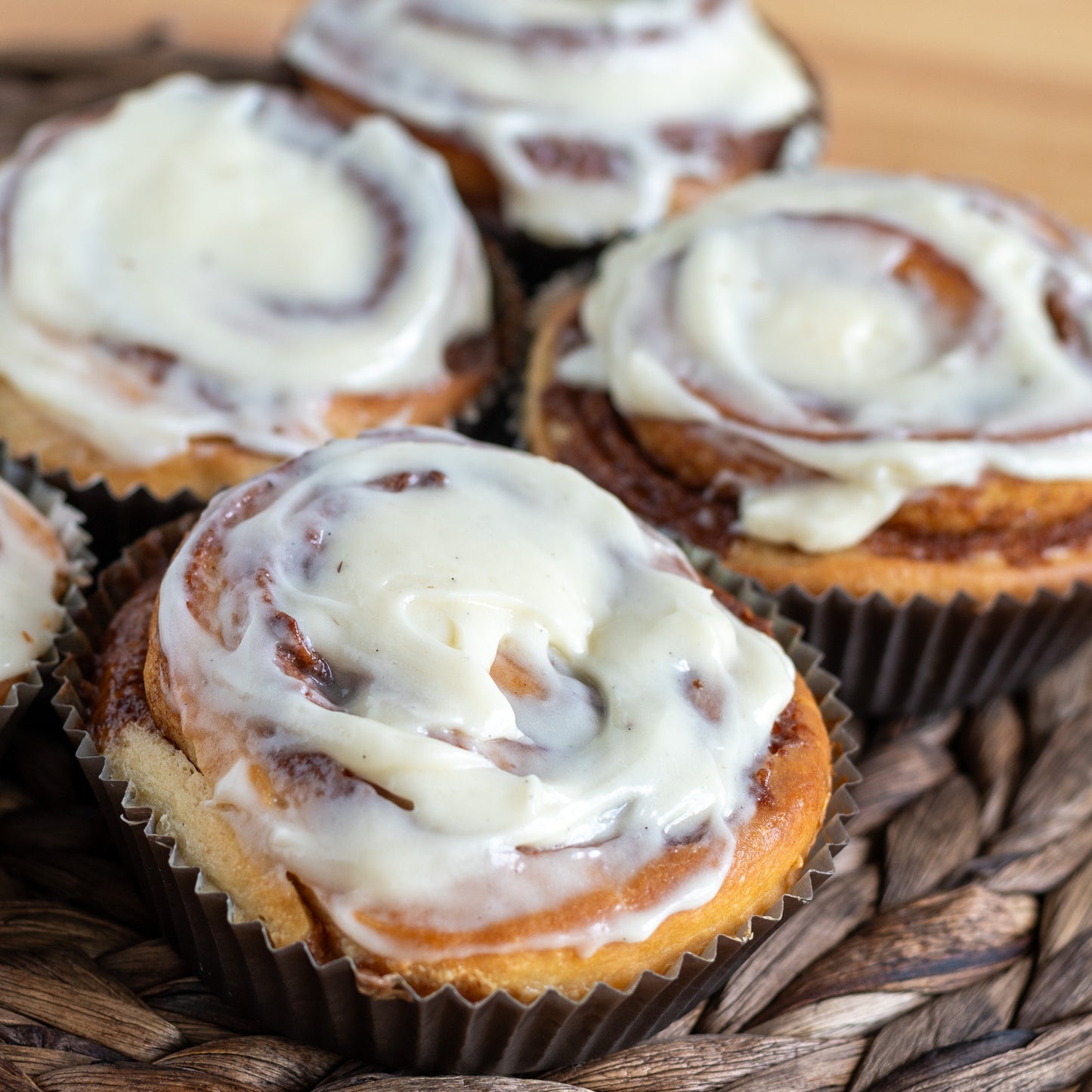 Cinnamon Rolls with Vanilla Bean Cream Cheese Icing
